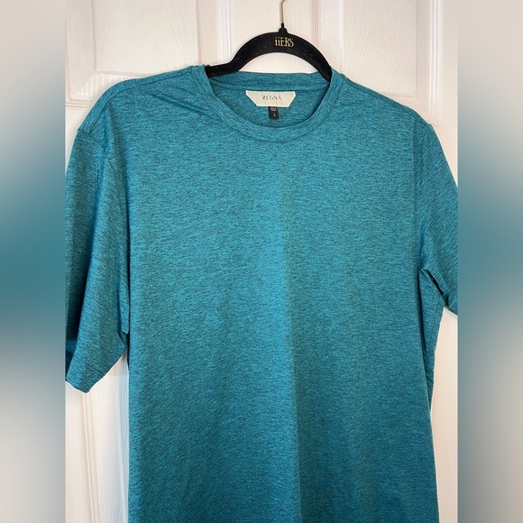 ZZEGNA Crewneck Green T-Shirt Men’s Size Large - Picture 3 of 8